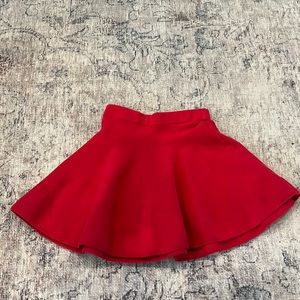 Red a-line skater skirt